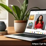 Home 21 선진 기업의 고객경험 디자인 사례 - A modern Brazilian e-commerce customer interacting with a personalized shopping platform on a sleek ...