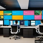 Home 19 고객경험 디자인 도구와 플랫폼 비교 - A modern Brazilian office environment where a diverse team of professionals is collaboratively worki...